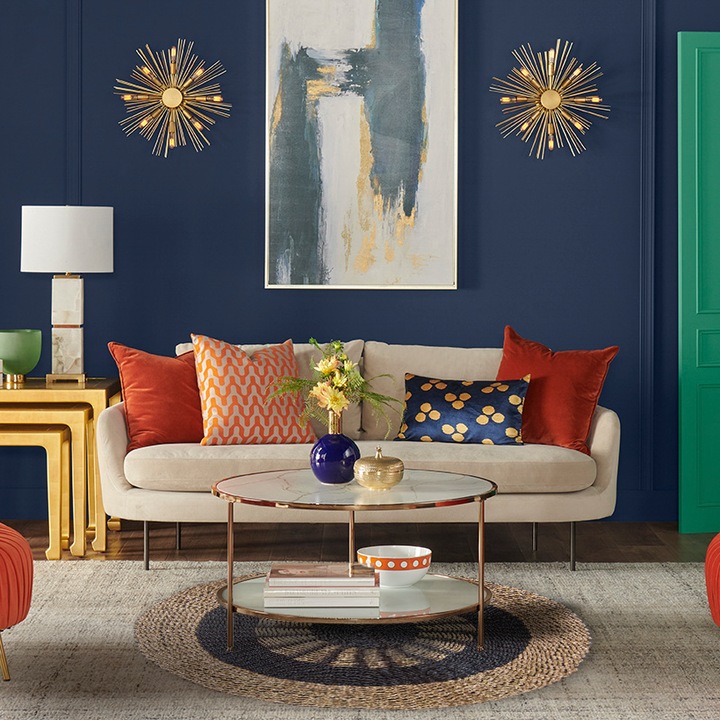 Covor rotund din iarba de mare, Ancient Wisdom, negru si bej, 1m