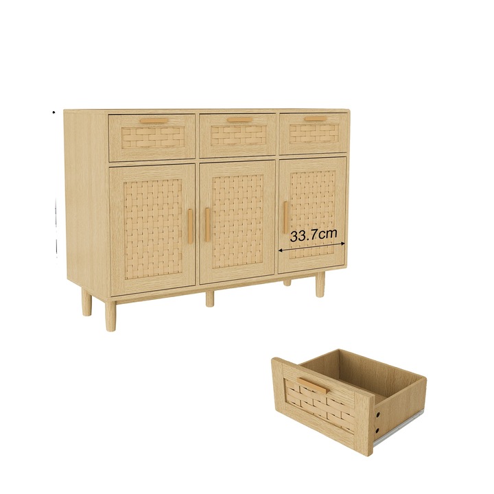 Dulap de depozitare, design rustic, organizare practica, culoare naturala, dimensiuni standard