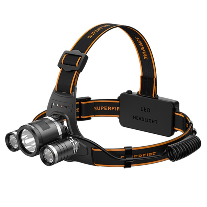 Lanterna frontala Supfire HL33 LED, CREE XML-T6 LED 900lm, 4xAA Ni-MH baterii