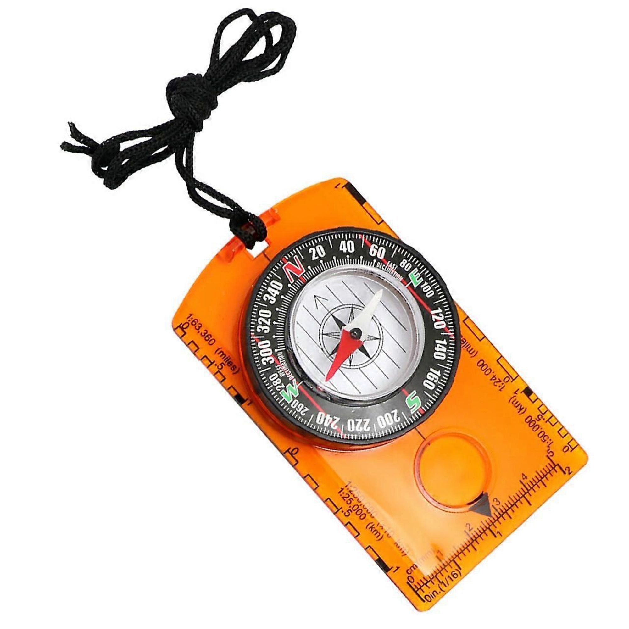 Busola de orientare pentru harta, cu rigla, pentru camping, drumetii si ...