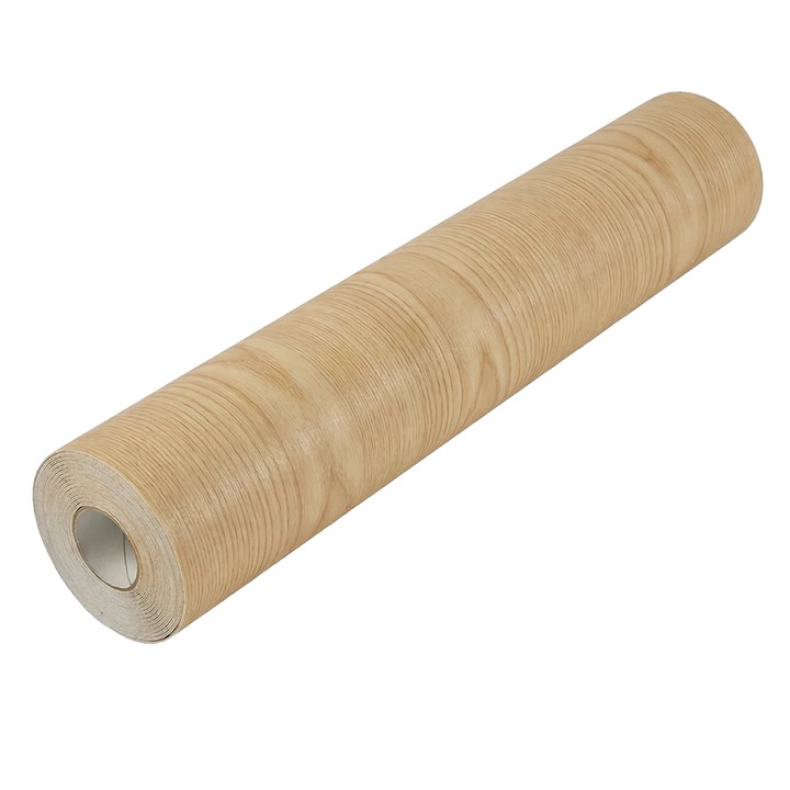 Tapet autocolant, textura lemn vintage, maro, 60x500cm