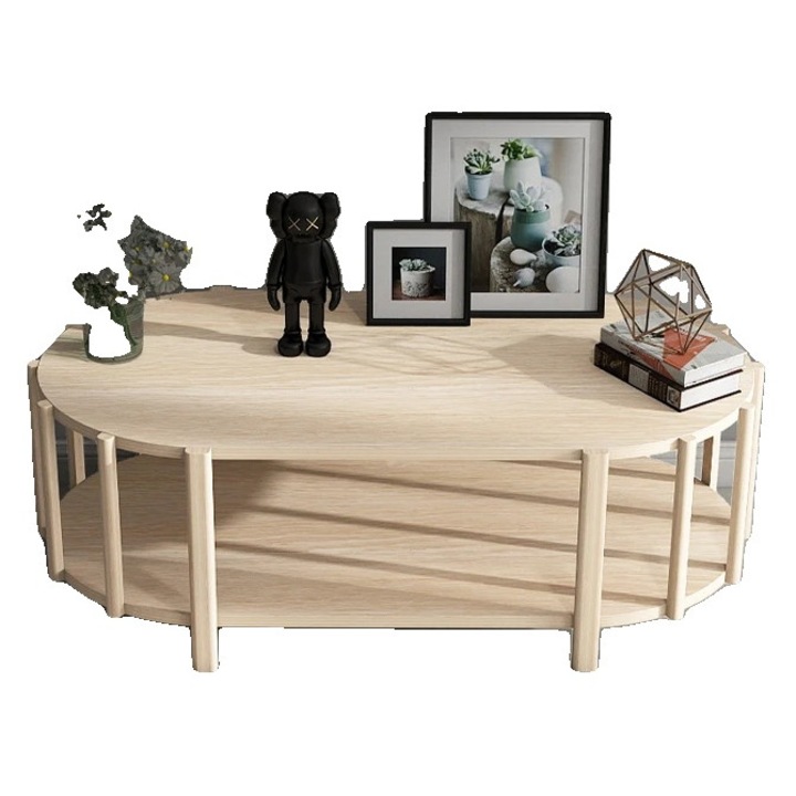 Masa de cafea, forma ovala, compartiment de depozitare integrat, design modern, 30x45cm