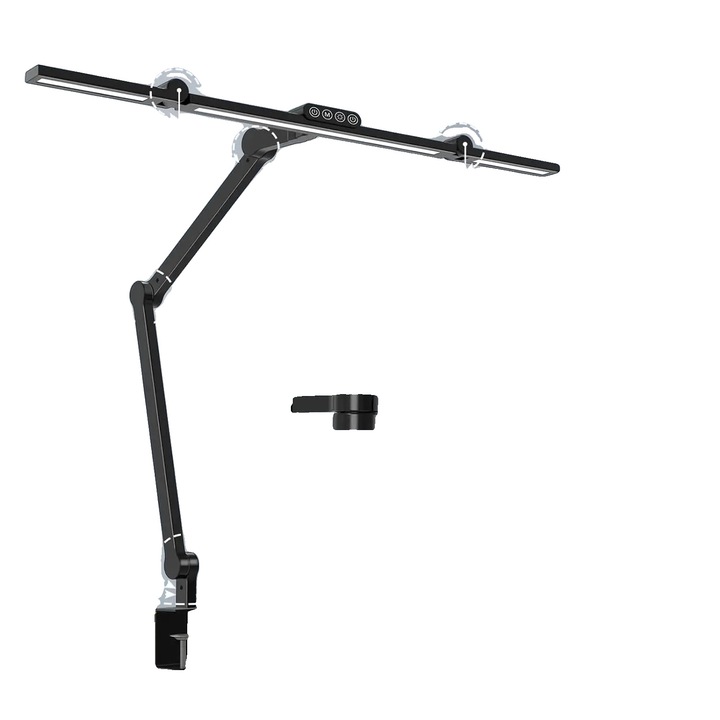 Veioza cu 5 temperaturi de culoare, luminozitate ajustabila, design pliabil, 28.5 inch, multicolor