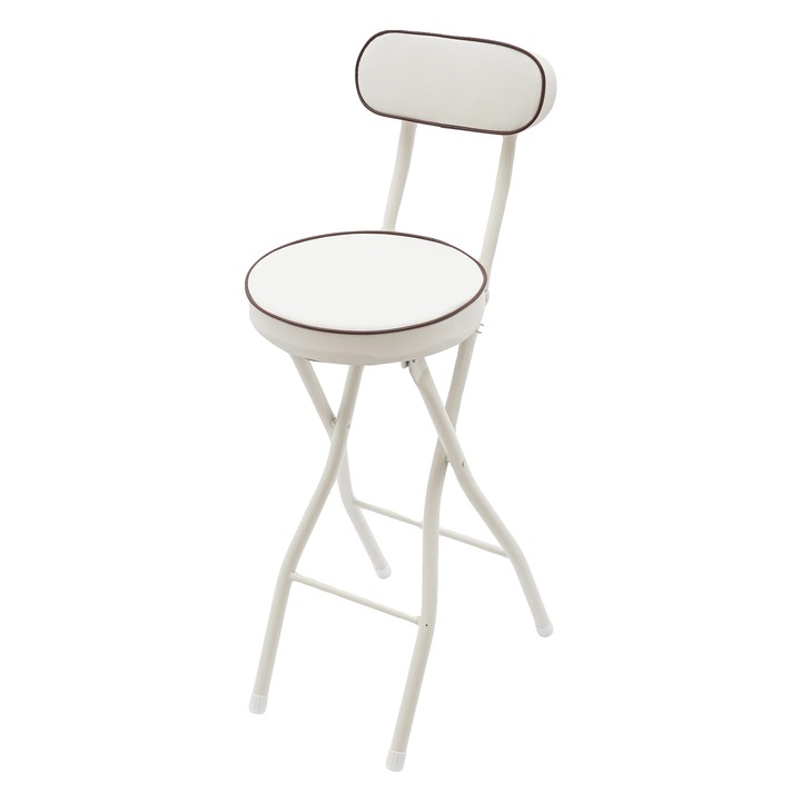 Scaun pliabil, design confortabil, alb, 26x40x88cm