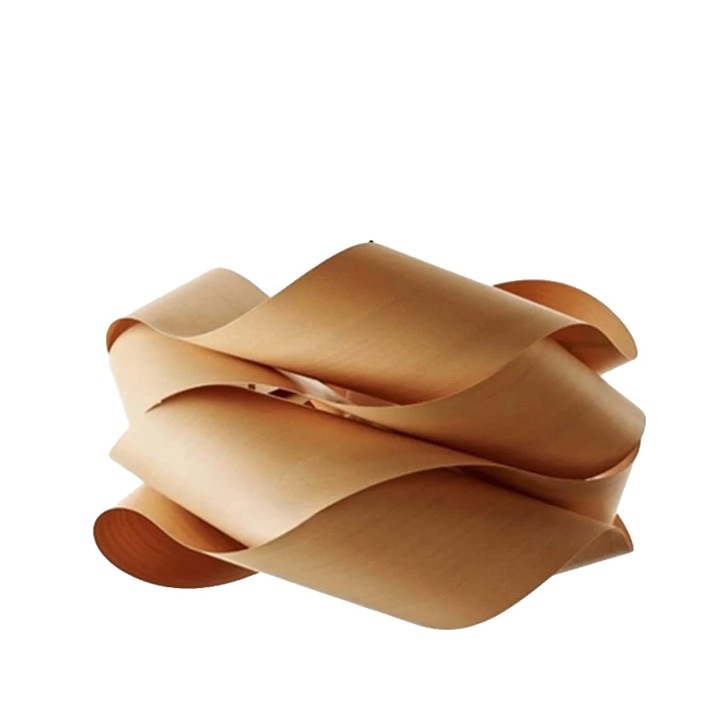 Lustra din bambus si lemn, design modern, dimabil, 45cm, fara bec