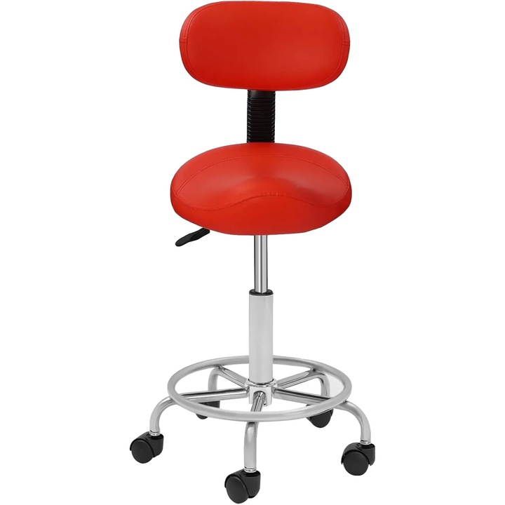 Scaun birou ergonomic, inaltime ajustabila, rotire 360°, rosu