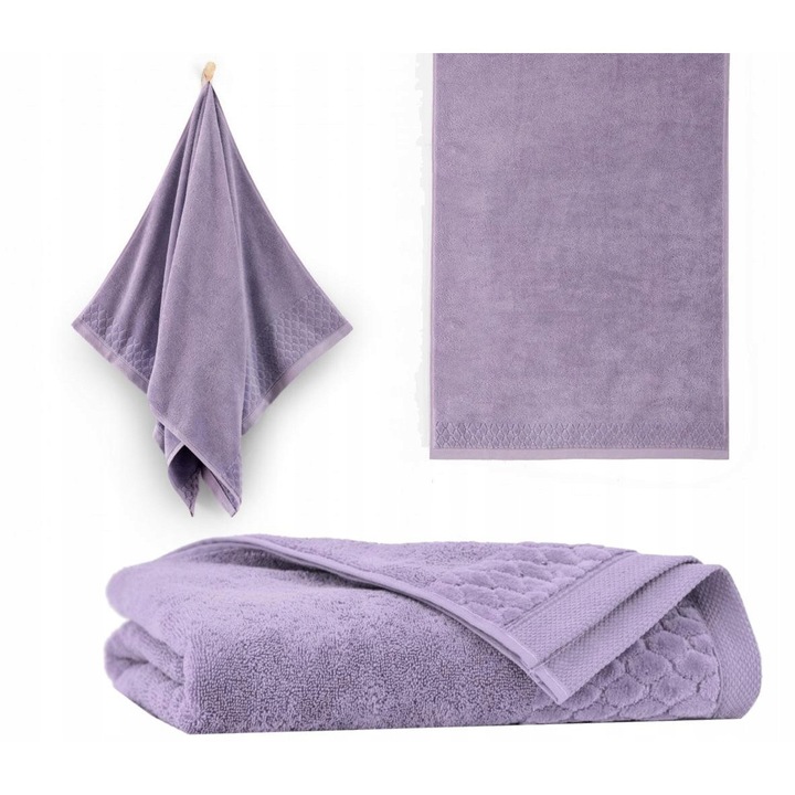 Prosop de baie, Zwoltex, LICZI 2, 50 x 100 cm, Roz, Bumbac egiptean, 400 g/m², tehnologie Ultrasoft, moale si usor, ideal pentru pielea sensibila, absorbtie perfecta, Certificat OEKO-TEX