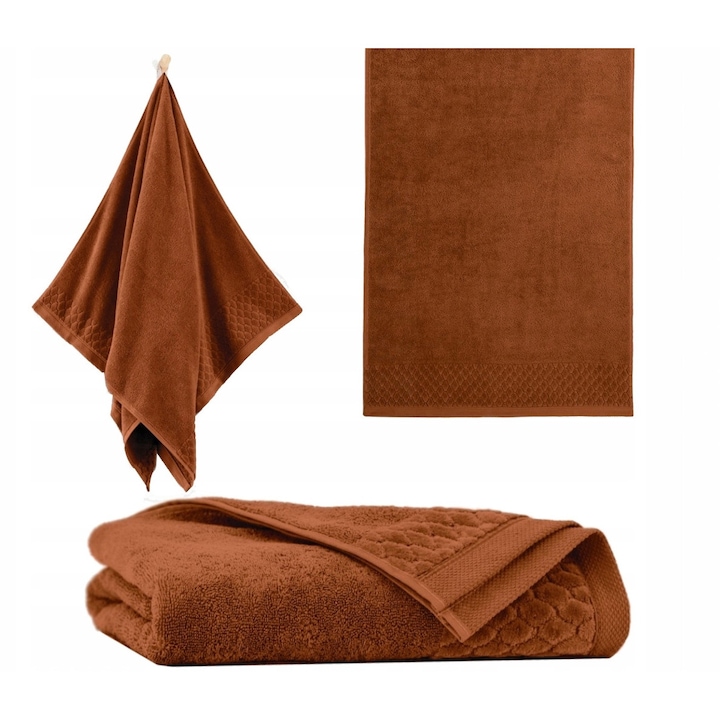 Prosop de baie premium, Zwoltex, QUEEN, 70 x 140 cm, Albastru, Bumbac organic egiptean, 650 g/m², standard GOTS, absorbtie superioara, catifelat, pufos, durabil, agatatoare, Certificat OEKO-TEX