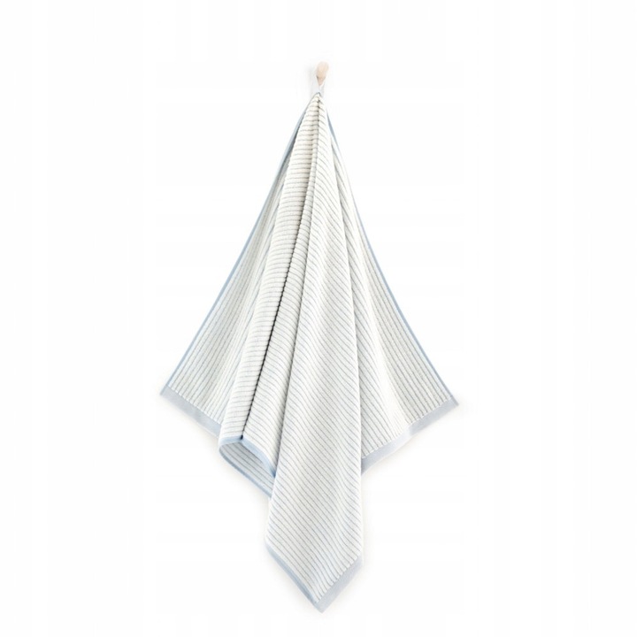 Prosop de baie, Zwoltex, MALME, 50 x 100 cm, Albastru, Bumbac egiptean, 500 g/m², foarte moale, extrem de pufos, design modern, elegant, absorbtie ridicata a apei, Certificat OEKO-TEX standard