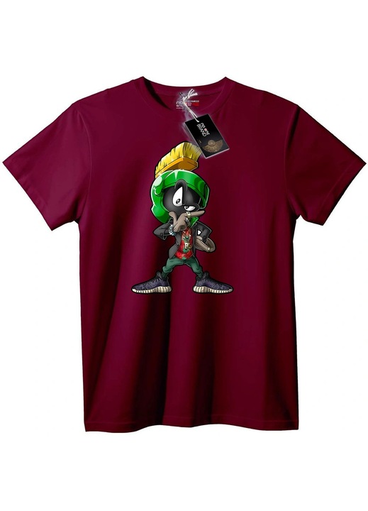 Tricou cu un personaj de desene animate cool, Visiniu