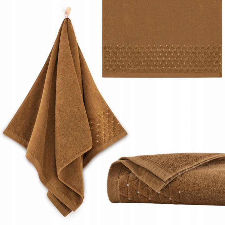 Prosop de baie, Zwoltex, OSCAR, 50 x 100 cm, Maro Deschis, Bumbac egiptean, 500 g/m², protectie ANTIBACTERIAL+, moale, pufos, absorbtie excelenta, durabil, elegant, Certificat international OEKO-TEX