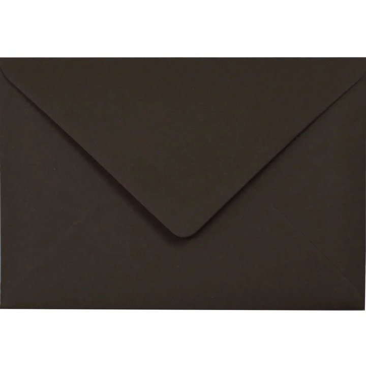 Set de plicuri decorative in culori patrate, Netuno, Materica, B6, 125x175mm, Lipire umeda, V-tip, 120g/m2, Hartie, Maro, 25 buc