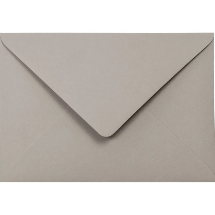 Set de plicuri decorative in culori patrate, Netuno, Materica, B6, 125x175mm, Lipire umeda, V-tip, 120g/m2, Hartie, Gri, 25 buc