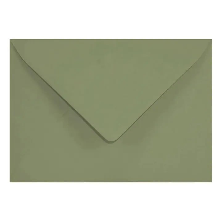 Set de plicuri decorative in culori patrate, Netuno, Materica, B6, 125x175mm, Lipire umeda, V-tip, 120g/m2, Hartie, Verde, 25 buc