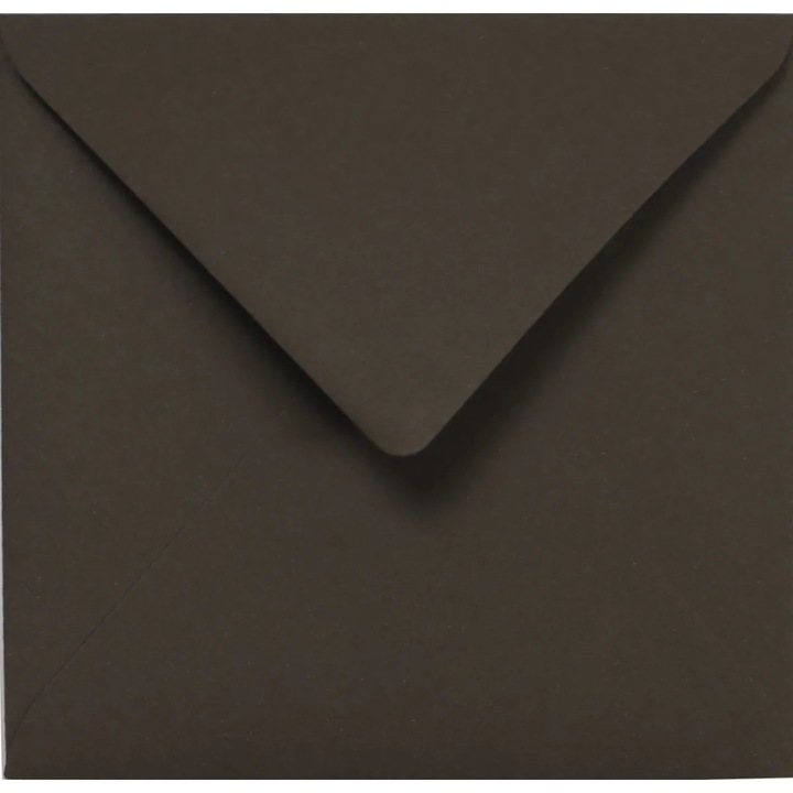 Set de plicuri decorative in culori patrate, Netuno, Materica, K4, 153x153mm, Lipire umeda, V-tip, 120g/m2, Hartie, Maro, 25 buc