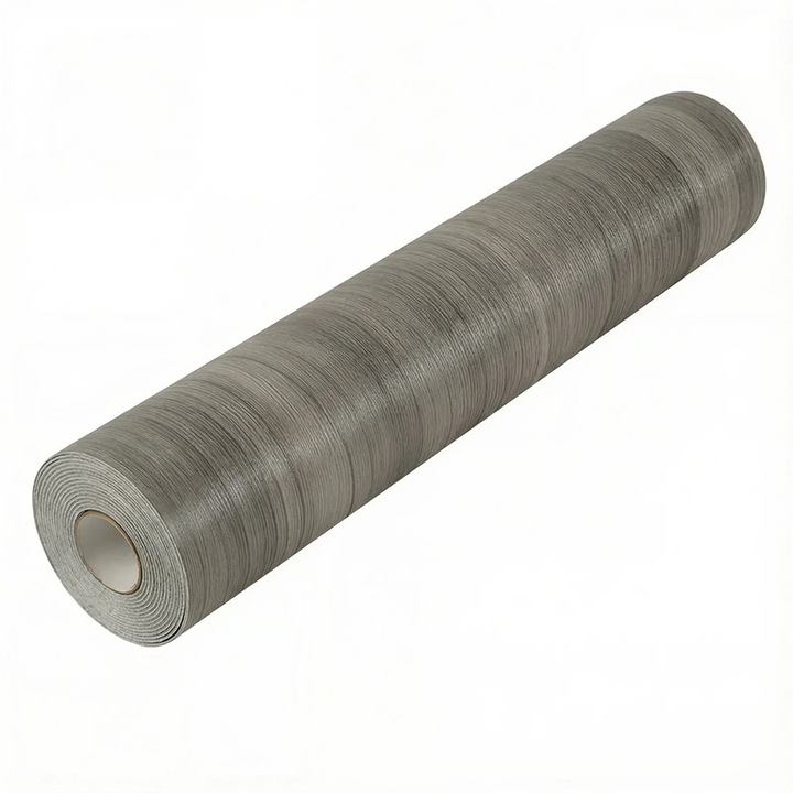 Autocolant de podea, rola de vinil peel and stick 60x500 cm, gros, autoadeziv, pentru podele, blaturi si mobilier, 1 rola, gri