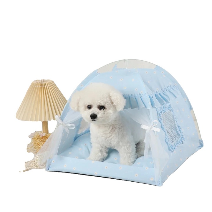 Легло за котки, дишащ дизайн, синьо, M 40x40cm