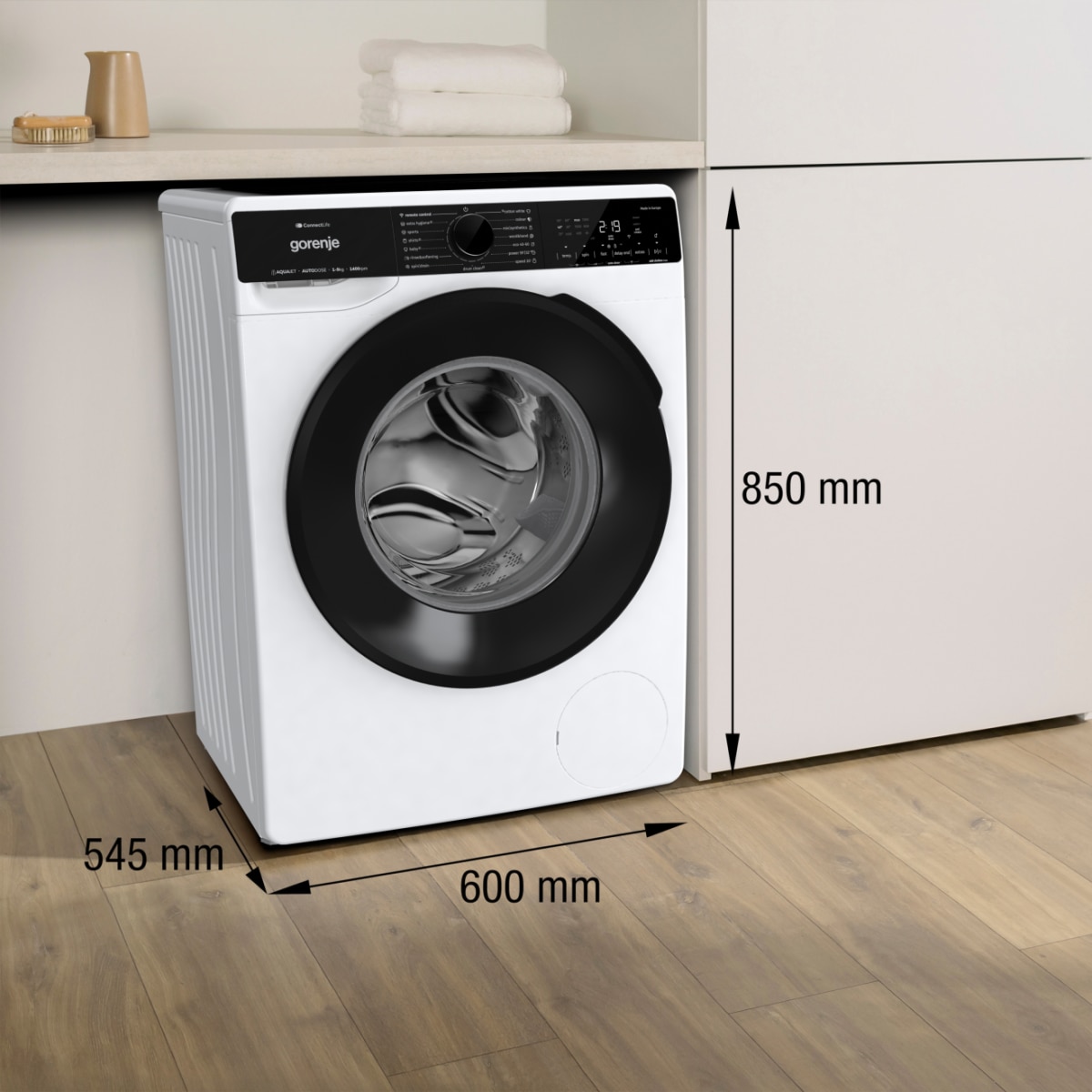 Masina de Spalat Rufe Gorenje Frontala WPNA94A1ALPWIFI SteamTech 9Kg 1400Rpm Clasa A Wi-fi Alb