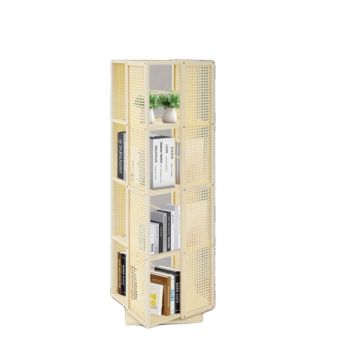 Raft rotativ, 4 etaje, plastic, 120x40x40cm, capacitate 15kg, asamblare necesara