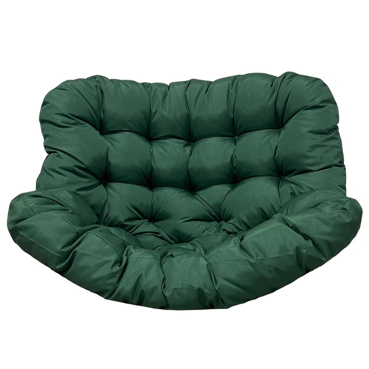 Perna decorativa pentru scaun, verde inchis, 120x100x10cm, umplutura ultra-grosiera, material rezistent la apa