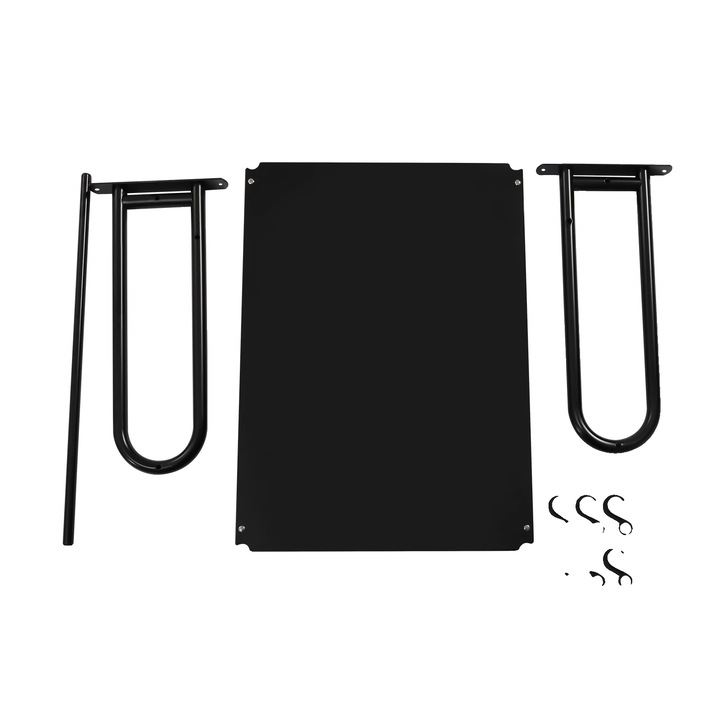 Raft pentru cuptor cu microunde, otel, solutie de depozitare versatila, negru, 20.87x14.96x7.09 in