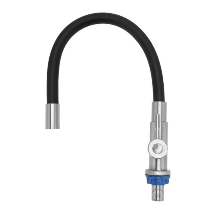 Baterie sanitara flexibila cu un singur maner, inox, design curbat, apa rece, 900g