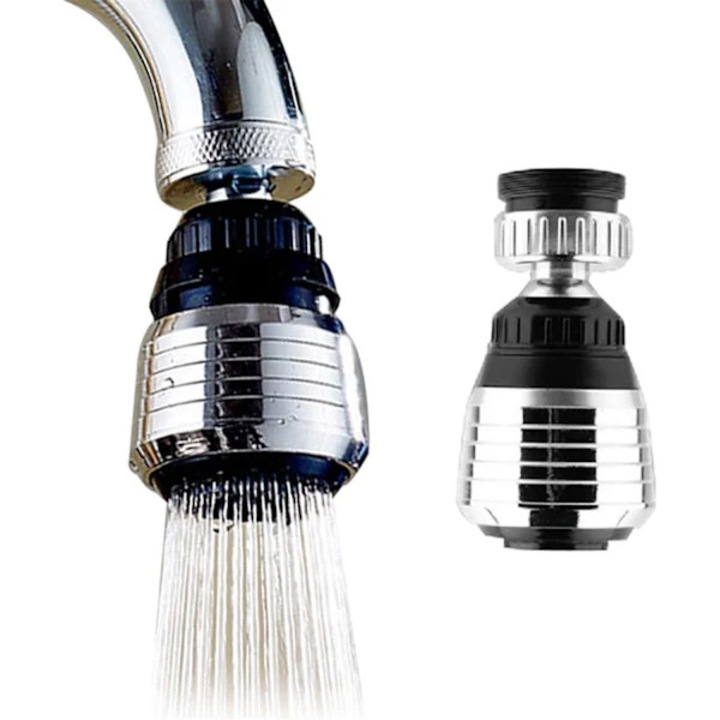 Filtru de apa rotativ 360 pentru baterie, din otel inoxidabil si ABS, design economisitor de apa, instalare usoara