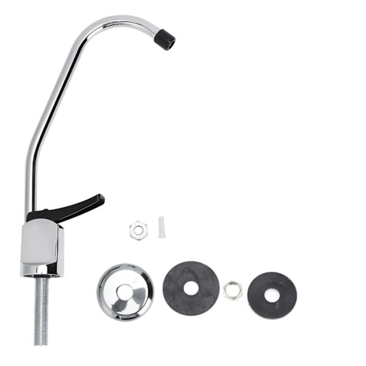 Robinet gooseneck din otel inoxidabil, 25.5x10.5x3cm, set cu accesorii