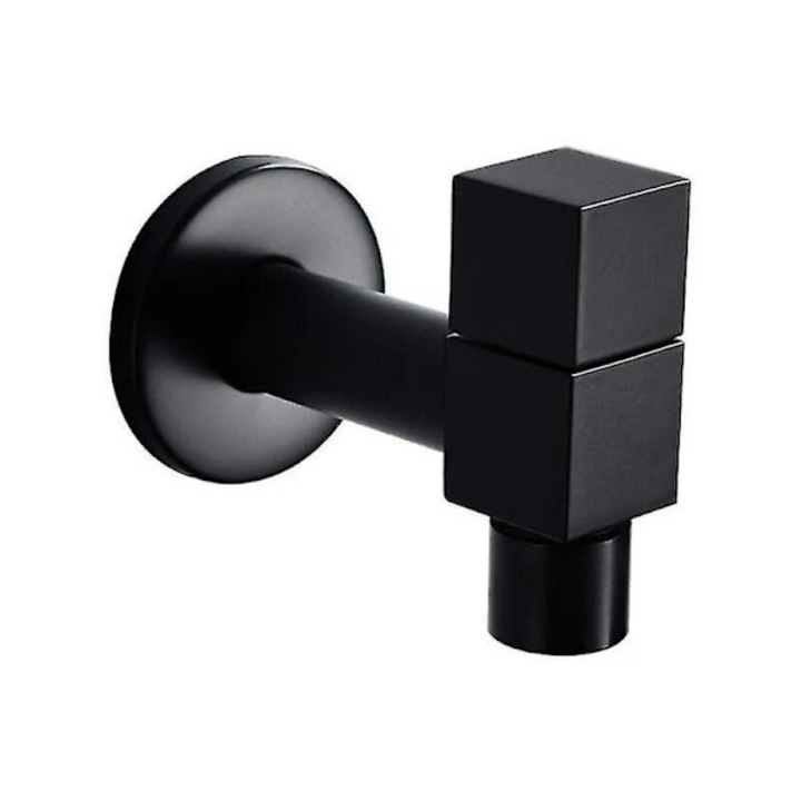 Fali mosógép csaptelep, fekete réz, 8x6.3cm