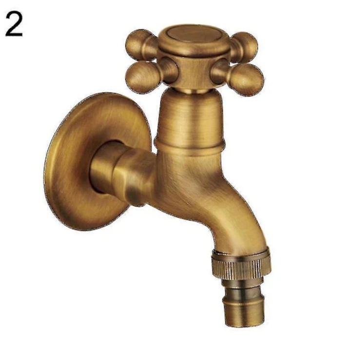 Réz fali csap, antik kivitel, méretei 11.7x11.5x6.5cm, fürdőszobába és mosógéphez
