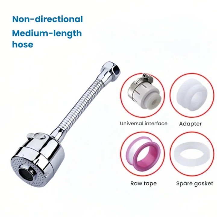 Extensor universal pentru robinet, aerator anti-stropire, 2 moduri de curgere, 17x5x2.5cm