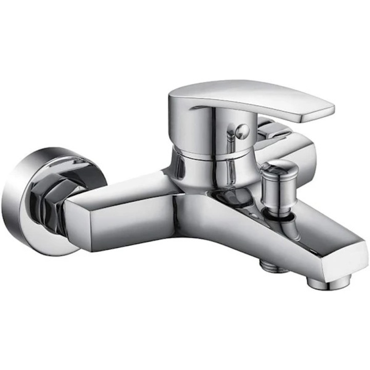 Sárgaréz kádfali csaptelep, krómozott felület, korrózióálló, ABS levegőztető, könnyen telepíthető