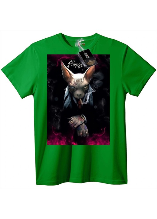 Tricou cu Boss Dog Mafia, Verde