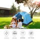 Cort tip pagoda Juksun 3-4 persoane, 200x200x135cm, deschidere automata, protectie UV, plasa anti-insecte, geama dubla, punga de transport - Pentru picnic, plaja, camping. Albastru
