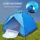 Cort tip pagoda Juksun 3-4 persoane, 200x200x135cm, deschidere automata, protectie UV, plasa anti-insecte, geama dubla, punga de transport - Pentru picnic, plaja, camping. Albastru