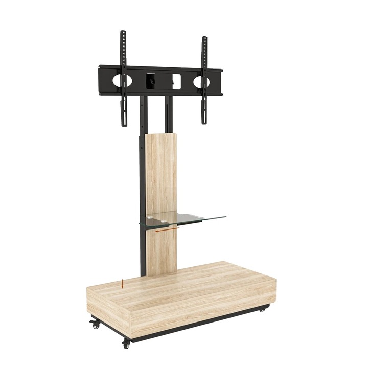 Suport TV, 80 x 40 cm, inaltime ajustabila, pentru televizoare de 32-75 inch