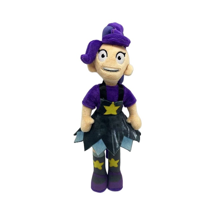 Jucarie de plus, Fata clovn cu par lung mov, 25cm, set