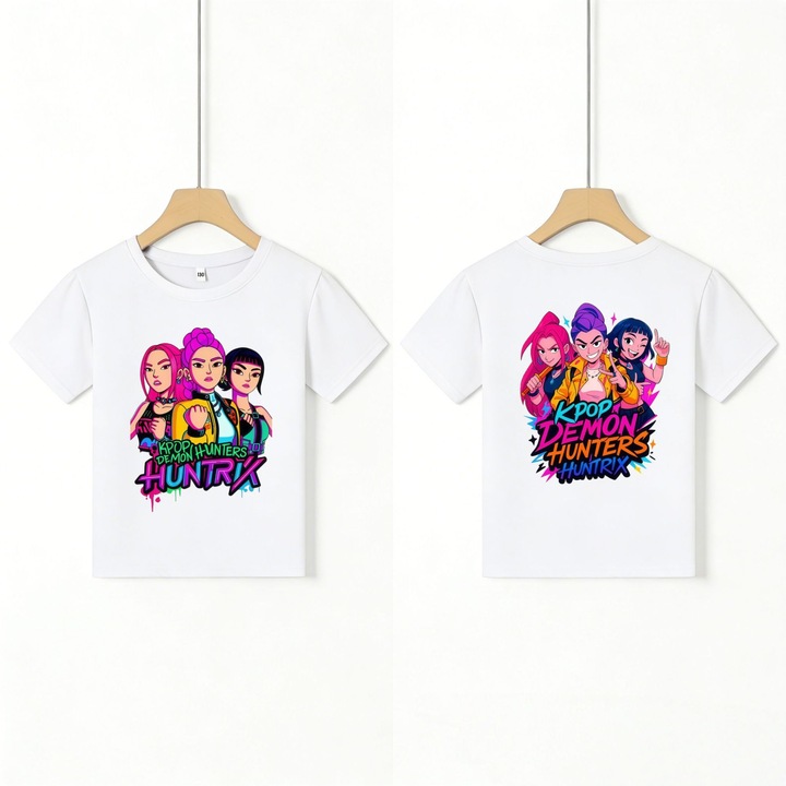 K-POP Witch Hunter Girl Group gyerek póló, fehér, lányoknak