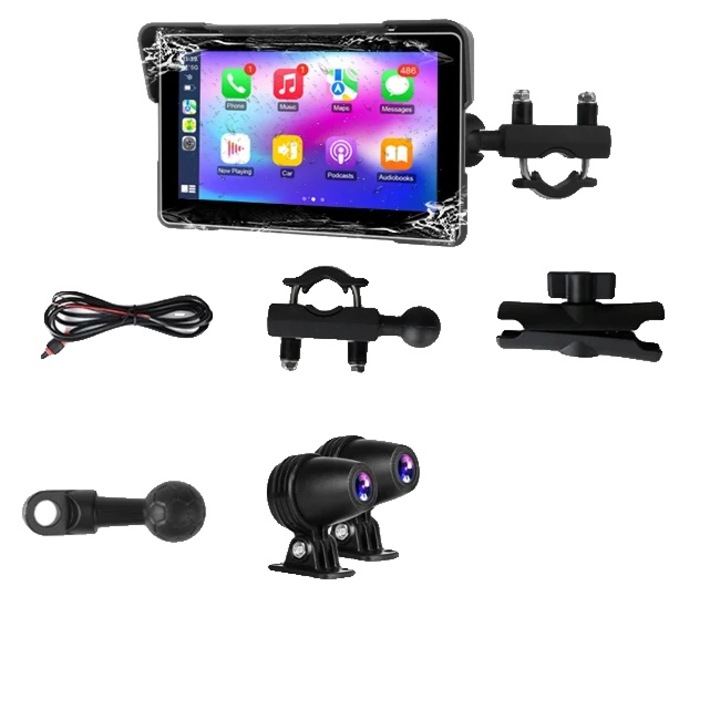 Camera auto DVR, 64G, design impermeabil, dual lens, 1280x720, 170°