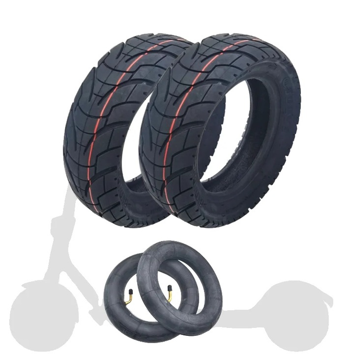 Anvelope pentru vehicule electrice, design tubeless, rezistente la perforare, 10x3in, set