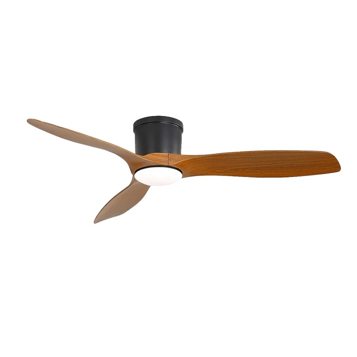 Ventilator tavan, motor DC reversibil, telecomanda, negru, 30W, 52 inches