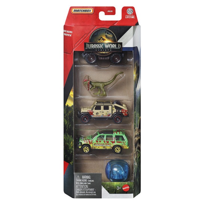 Set de 5 masinute Matchbox Jurassic World