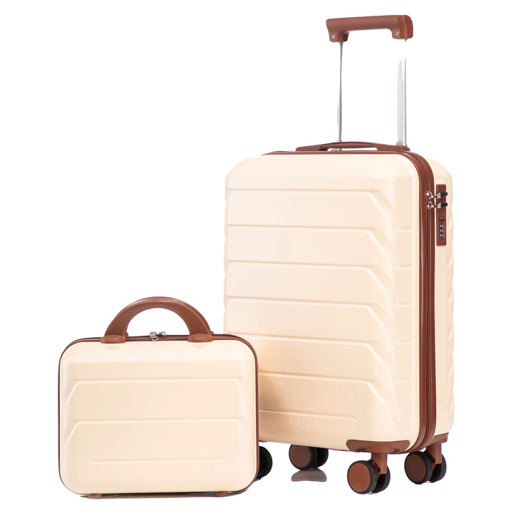 Set trolere, impermeabile, design modern, bej, 19"x14"