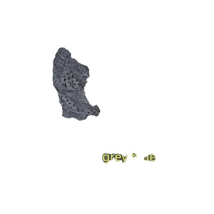 Tesatura dantelata, design brodat, material ecologic, gri-albastru, 150cm x 3m