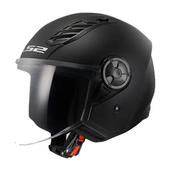 Casca moto, neagra mata, design usor, ventilatie superioara, 3XL