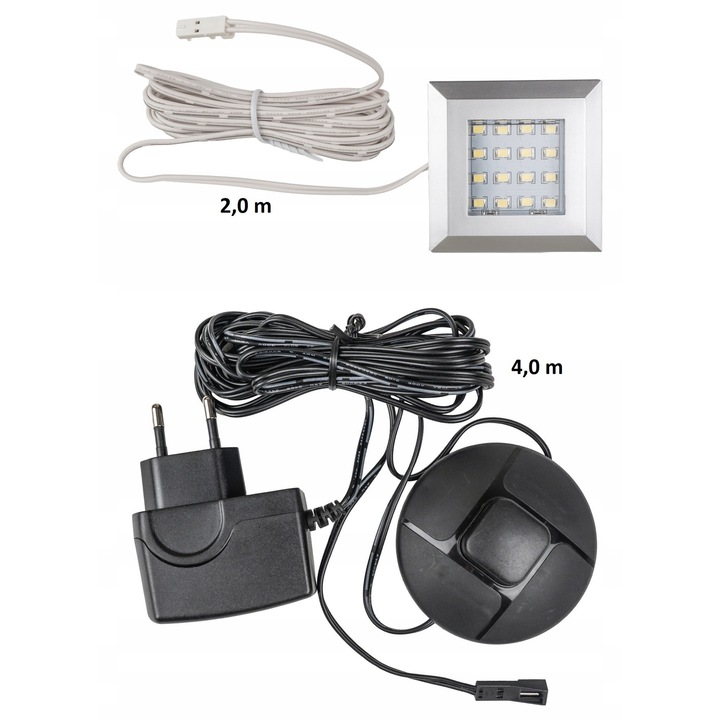 LED lámpa, 16 dióda, alumínium, komplett készlet