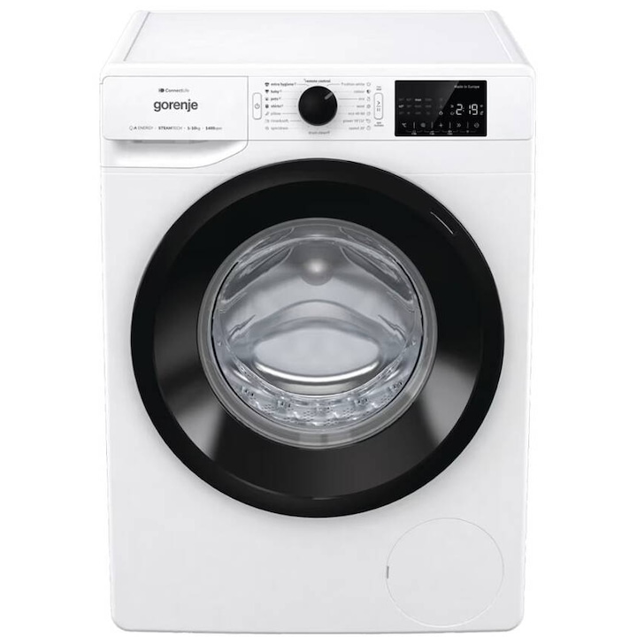 Masina de Spalat Rufe Gorenje Frontala WPNEI14A2SWIFI SteamTech 10Kg 1400Rpm Clasa A Wi-Fi Alb
