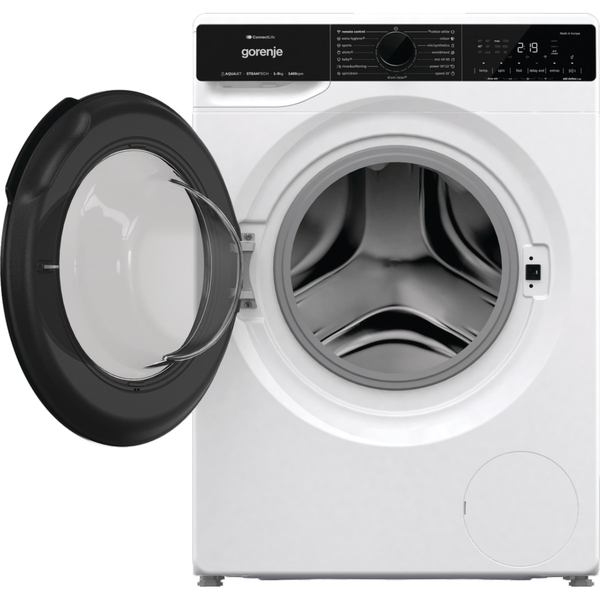 Masina de Spalat Rufe Frontala Gorenje WPNA94A1PWIFI SteamTech 9Kg 1400Rpm Clasa A Wi-fi Alb