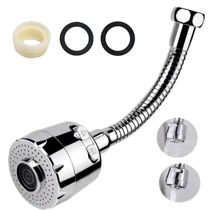 Extensor baterie sanitara, 2 moduri spray, rotire 360°, accesorii bucatarie