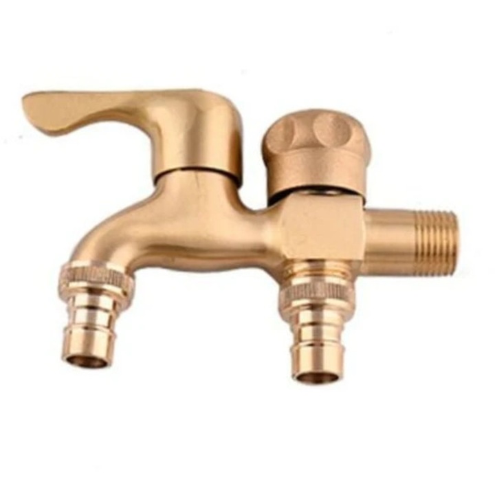 Robinet de gradina din alama cu 2 iesiri, design antifrig, 1/2"